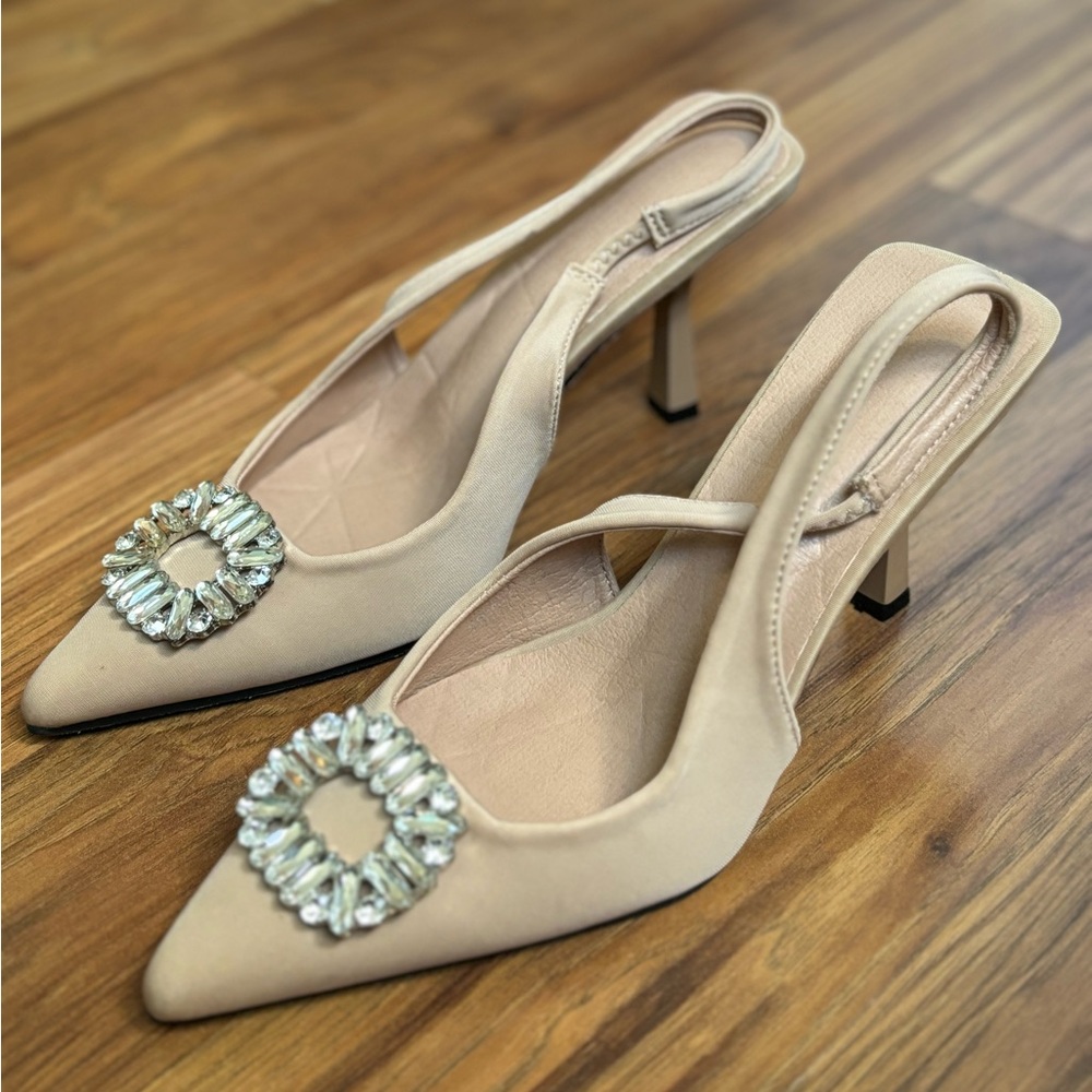 Tan Slingback Heels